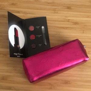 YSL pouch with Giorgio Armani Lip sampler